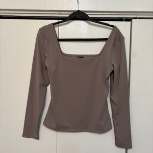 Express Body Contour Long Sleeve Square Neck